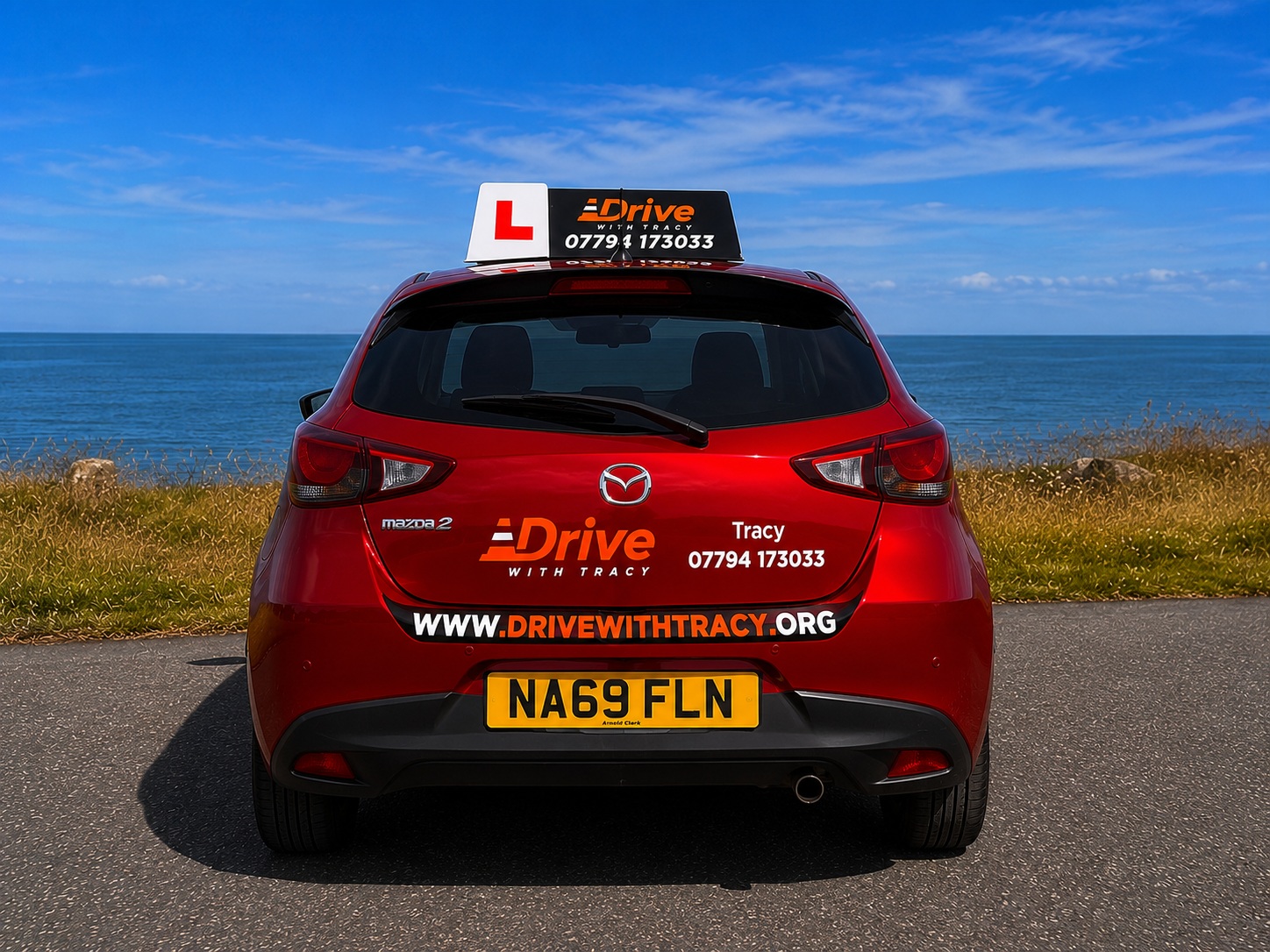 Drive With Tracy training car — alternative front angle